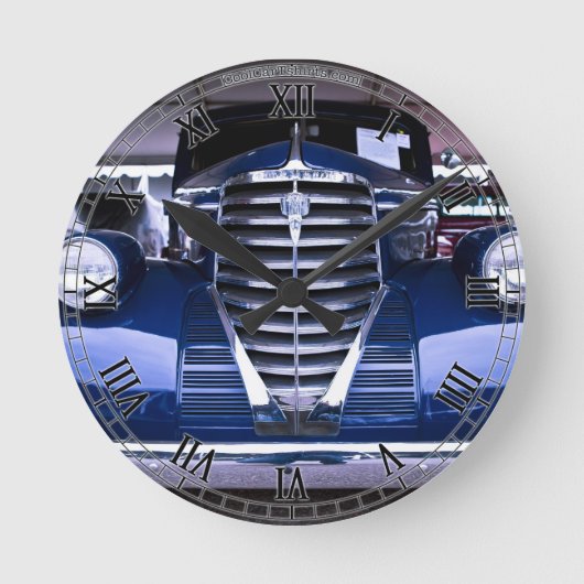 クラシックなトラックの時計 ラウンド壁時計 (正面)