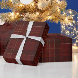 クラシックなトラディショナル レッド プリント クリスマス ラッピングペーパー