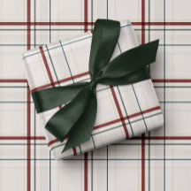 クラシックなナチュラルクリスマス柄チェック