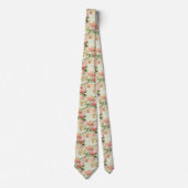 クラシックなネクタイ Peach Pink Antique Roses ネクタイ (正面)