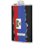 クラシックなハイチの旗 フラスク (左)