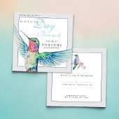 クラシックなハチドリの母の日ブランチ招待状 招待状