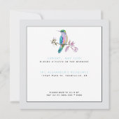 クラシックなハチドリの母の日ブランチ招待状 招待状 (裏面)