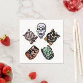クラシックなハロウィンのキャラクター スタンダードカクテルナプキン (インサイチュ)