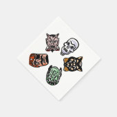 クラシックなハロウィンのキャラクター スタンダードカクテルナプキン (角)