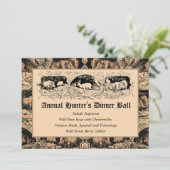 クラシックなハンターズボールゲームディナー メニュー 招待状 (スタンド正面)