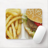 クラシックなハンバーガーおよび揚げ物のマウスパッド マウスパッド (マウス)