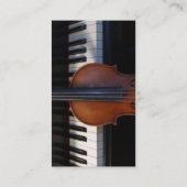 クラシックなバイオリン/ビオラおよびピアノ名刺 名刺 (裏面)