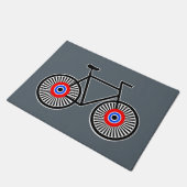 クラシックなバイクターゲットスポーク ドアマット (アングル)