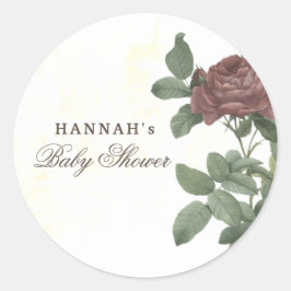 クラシックなバラのワインレッド マルサラ モダン ミニマリストC ラウンドシール