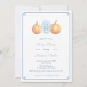 クラシックなパンプキンジンジャージャー秋の男の子ベイビーシャワー 招待状 (正面)