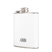 クラシックなパーソナライズモノグラム フラスク (左)