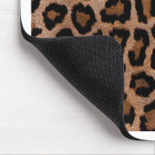 クラシックなヒョウパターンアニマルプリント マウスパッド (コーナー)