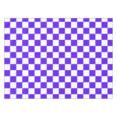 クラシックなビジュアルバイオレット チェッカー柄  テーブルクロス (正面(横))
