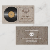 クラシックなビニールDJの音楽業界カード 名刺 (正面/裏面)