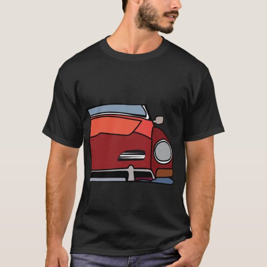 クラシックなビンテージカー Tシャツ (正面)