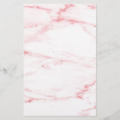 クラシックなピンクの大理石 便箋 (正面)