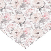 クラシックなピンク及び灰色パターン ショートテーブルランナー (コーナー)