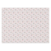 クラシックなピンク及び灰色パターン テーブルクロス (正面(横))