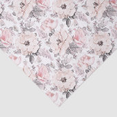 クラシックなピンク及び灰色パターン 薄葉紙 (詳細)