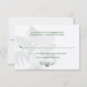 クラシックなフェアリーフの返信カード 出欠カード (裏面)