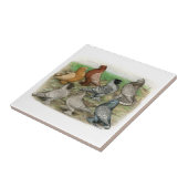 クラシックなフリルハトはBlondinettesをひもで締めました タイル (側面)