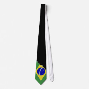 クラシックなブラジルの旗 ネクタイ