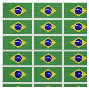 クラシックなブラジルの旗 ファブリック
