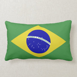 クラシックなブラジルの旗 ランバークッション