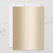 クラシックなブラックとゴールドの50周年結婚記念日 招待状 (裏面)