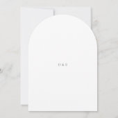 クラシックなブラックとホワイトのエレガントなウェディング 招待状 (裏面)