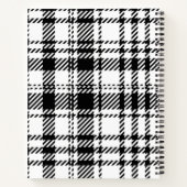 クラシックなブラックアンドホワイトのチェック柄 ノートブック (裏面)