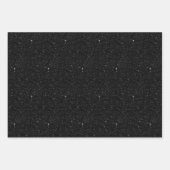 クラシックなブラックアンドホワイトのハウンドトゥースパターン ラッピングペーパーシート (正面2)