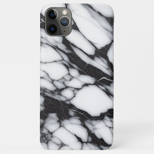 クラシックなブラックアンドホワイトの大理石スラブパターン iPhone 11 PRO MAXケース