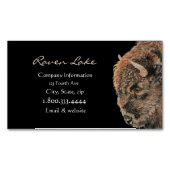 クラシックなブラックバイソン、バッファロー野生動物アート マグネット名刺 (正面)