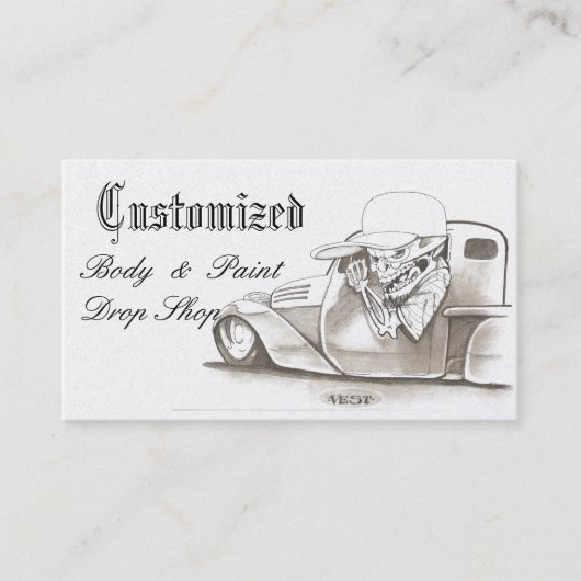 クラシックなプラチナ車のな名刺 名刺 (正面)