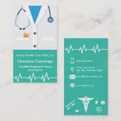 クラシックなヘルスケアおよび医学の名刺 名刺 (正面/裏面)