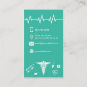 クラシックなヘルスケアおよび医学の名刺 名刺 (裏面)