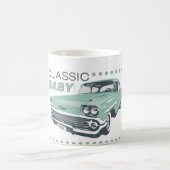 クラシックなベビーの緑 コーヒーマグカップ (中央)
