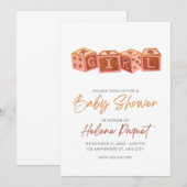 クラシックなベビーシャワーの招待状 招待状 (正面/裏面)