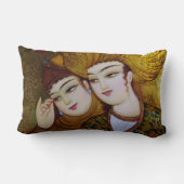 クラシックなペルシャの芸術 ランバークッション (裏面)