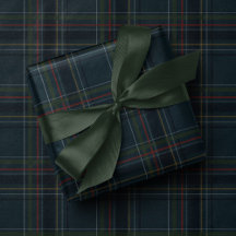 クラシックなホリデープレイドのネイビークリスマス