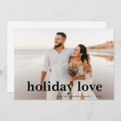 クラシックなホリデーラブ 新婚夫婦の写真 ホリデーカード (正面/裏面)