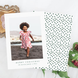 クラシックなホリデー ドット柄 クリスマス カード