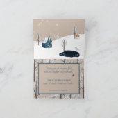 クラシックなホワイトクリスマス - 素朴な村 シーズンカード (内部)