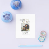 クラシックなホワイト ウェディング 招待状 (予算内で) チラシ (シングル)