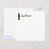 クラシックなボックスウッドのトピアリー エレガント シンプル フラット カード (正面/裏面)