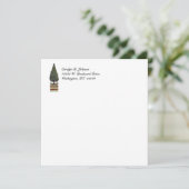 クラシックなボックスウッドのトピアリー エレガント シンプル フラット カード (スタンド正面)