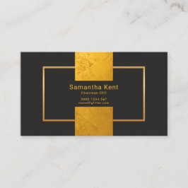 クラシックなボーダー金ゴールドのグリッターの優雅の創設者CEO 名刺
