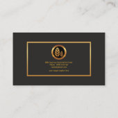 クラシックなボーダー金ゴールドのグリッターの優雅の創設者CEO 名刺 (裏面)